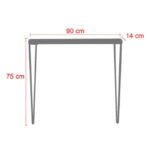 Κονσόλα Tetty pakoworld καρυδί-μαύρο 90x14x75εκ - Image 3