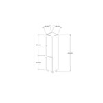 Ντουλάπα-στήλη μπάνιου Gingo pakoworld μελαμίνης λευκό 33x35x159εκ - Image 4