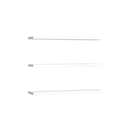 Ραφιέρα τοίχου Edna pakoworld μελαμίνη σε λευκή απόχρωση 60x14.5x1.8εκ