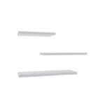 Ραφιέρα τοίχου Leila pakoworld σετ 3τεμ μελαμίνη σε λευκή απόχρωση