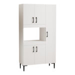 Ντουλάπια κουζίνας Defne pakoworld σε λευκή απόχρωση 89x37.5x160εκ