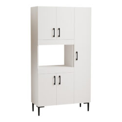 Ντουλάπια κουζίνας Defne pakoworld σε λευκή απόχρωση 89x37.5x160εκ