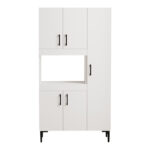 Ντουλάπια κουζίνας Defne pakoworld σε λευκή απόχρωση 89x37.5x160εκ - Image 5