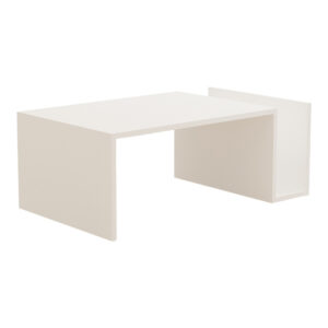 Τραπέζι σαλονιού Poko pakoworld σε λευκή απόχρωση 86.8x50x32