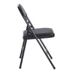 Καρέκλα Niro pakoworld πτυσσόμενη pu-μέταλλο σε μαύρη απόχρωση 46x46x79εκ - Image 3