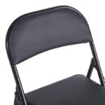 Καρέκλα Niro pakoworld πτυσσόμενη pu-μέταλλο σε μαύρη απόχρωση 46x46x79εκ - Image 5