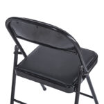 Καρέκλα Niro pakoworld πτυσσόμενη pu-μέταλλο σε μαύρη απόχρωση 46x46x79εκ - Image 7