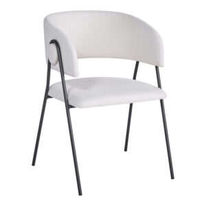 Πολυθρόνα Rachele I pakoworld μπεζ ύφασμα-πόδι μαύρο μέταλλο 52x65x79εκ