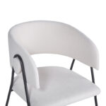 Πολυθρόνα Rachele I pakoworld μπεζ ύφασμα-πόδι μαύρο μέταλλο 52x65x79εκ - Image 5