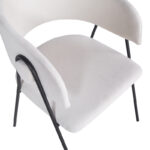 Πολυθρόνα Rachele I pakoworld μπεζ ύφασμα-πόδι μαύρο μέταλλο 52x65x79εκ - Image 6