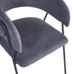 Πολυθρόνα Rachele I pakoworld ανθρακί ύφασμα-πόδι μαύρο μέταλλο 52x65x79εκ - Image 6