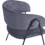 Πολυθρόνα Rachele I pakoworld ανθρακί ύφασμα-πόδι μαύρο μέταλλο 52x65x79εκ - Image 7