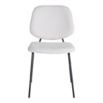 Καρέκλα Pietro I pakoworld μπεζ ύφασμα-πόδι μαύρο μέταλλο 45x55x82.5εκ - Image 4