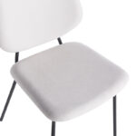 Καρέκλα Pietro I pakoworld μπεζ ύφασμα-πόδι μαύρο μέταλλο 45x55x82.5εκ - Image 6