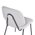 Καρέκλα Pietro I pakoworld μπεζ ύφασμα-πόδι μαύρο μέταλλο 45x55x82.5εκ - Image 7