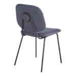 Καρέκλα Pietro I pakoworld ανθρακί ύφασμα-πόδι μαύρο μέταλλο 45x55x82.5εκ - Image 2