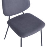 Καρέκλα Pietro I pakoworld ανθρακί ύφασμα-πόδι μαύρο μέταλλο 45x55x82.5εκ - Image 6