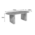 Τραπέζι Nembou pakoworld mdf σε oak απόχρωση 210x100x76εκ - Image 6