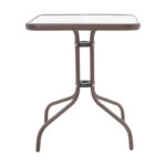 Tραπεζαρία Obbi-Watson pakoworld σετ 3τεμ καφέ μέταλλο-pe rattan 60x60x70εκ - Image 3