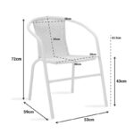 Πολυθρόνα Obbi pakoworld μαύρο μέταλλο-pe γκρι 53x59x72εκ - Image 2