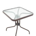 Τραπεζαρία Watson-Sussie pakoworld σετ 3τεμ μέταλλο καφέ-γυαλί 60x60x70εκ - Image 7