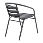 Τραπεζαρία Vergo-Tade pakoworld 3τεμ μαύρο μέταλλο Φ60x70εκ - Image 3