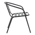 Τραπεζαρία Vergo-Tade pakoworld 3τεμ μαύρο μέταλλο Φ60x70εκ - Image 4