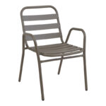 Τραπεζαρία Valor-Sussie pakoworld σετ 5τεμ μέταλλο σε σαμπανιζέ φυσική απόχρωση 110x60x70εκ - Image 2