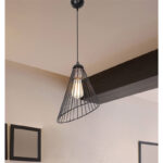 Φωτιστικό οροφής μονόφωτο PWL-1192 pakoworld Ε27 μαύρο μέταλλο Φ24x83εκ - Image 3