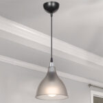 Φωτιστικό οροφής μονόφωτο Orazio pakoworld Ε27 ανθρακί-μαύρο Φ18.5x56εκ - Image 2