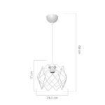 Φωτιστικό οροφής E27 μονόφωτο Teeby pakoworld μέταλλο σε λευκή απόχρωση Φ22x17εκ - Image 4