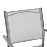 Πολυθρόνα Confidence pakoworld ανθρακί μέταλλο και γκρι textilene 54x54x86εκ - Image 7