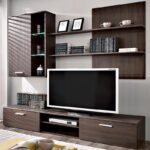 Σύνθετο σαλονιού Salome pakoworld LED wenge 200x41x190εκ - Image 2