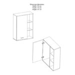 Σύνθετο σαλονιού Salome pakoworld LED wenge 200x41x190εκ - Image 4