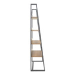 Βιβλιοθήκη Ryder pakoworld καρυδί-μαύρο 75x36x185εκ - Image 3