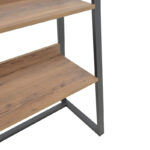 Βιβλιοθήκη Ryder pakoworld καρυδί-μαύρο 75x36x185εκ - Image 5