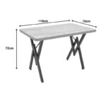 Τραπέζι Vertex pakoworld oak με μαύρα μεταλλικά πόδια 110x70x72εκ - Image 6