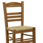 Καρέκλα καφενείου με ψάθα Ronson-Charchie pakoworld καρυδί ξύλο 42x40x89εκ - Image 6