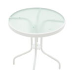 Τραπεζαρία Valor-Confidence B σετ 3τεμ pakoworld μέταλλο σε λευκή απόχρωση Φ60x70εκ - Image 4