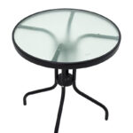 Τραπεζαρία Watson-Pomedon pakoworld σετ 3τεμ μέταλλο σε μαύρη απόχρωση - Image 7