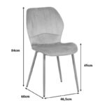 Τραπεζαρία με Καρέκλες Jelour Σάπιο Μήλο και Τραπέζι Titta Γυαλί 120x70x75εκ Σετ 5τεμ - Image 5