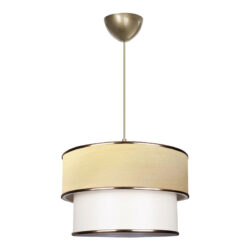 Φωτιστικό οροφής μονόφωτο PWL-1089 pakoworld Ε27 εκρού-χρυσό Φ30x20εκ