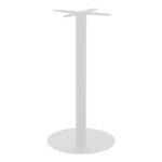 Βάση τραπεζιού bar Closet pakoworld μεταλλική λευκή-μαύρη Φ40x108εκ