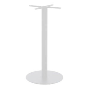Βάση τραπεζιού bar Closet pakoworld μεταλλική λευκή-μαύρη Φ40x108εκ