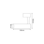 ΣΠΟΤ ΡΑΓΑΣ 1 PHASE ΜΑΥΡΟ ΑΛΟΥΜΙΝΙΟΥ 150x60 - Image 2