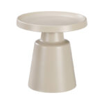 Βοηθητικό τραπέζι Ginoze pakoworld μέταλλο σε cappuccino απόχρωση Φ50x50.5εκ - Image 2