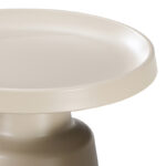 Βοηθητικό τραπέζι Ginoze pakoworld μέταλλο σε cappuccino απόχρωση Φ50x50.5εκ - Image 4