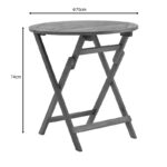 Τραπεζαρία Gorpo-Carpuva pakoworld σετ 3τεμ πτυσσόμενο φυσικό μασίφ ξύλο ακακίας Φ70x74εκ - Image 9