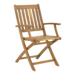 Τραπεζαρία Mobie-Carpuva pakoworld σετ 3τεμ πτυσσόμενο φυσικό μασίφ ξύλο ακακίας Φ70x74εκ - Image 6