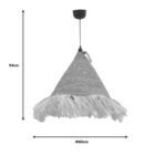 Φωτιστικό οροφής Geole Inart γιούτα σε φυσική απόχρωση Φ60x94εκ - Image 3